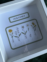 Load image into Gallery viewer, Family Birth Month Flower Frame