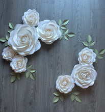 Load image into Gallery viewer, White Gold Dust Pearl Paper Roses