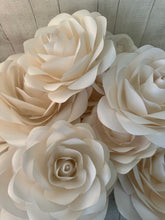 Load image into Gallery viewer, White Gold Dust Pearl Paper Roses
