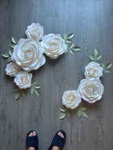 Load image into Gallery viewer, White Gold Dust Pearl Paper Roses
