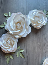 Load image into Gallery viewer, White Gold Dust Pearl Paper Roses
