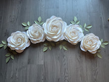 Load image into Gallery viewer, White Gold Dust Pearl Paper Roses
